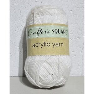 Crafters Square Acrylic Yarn White Color Skein 2.1oz